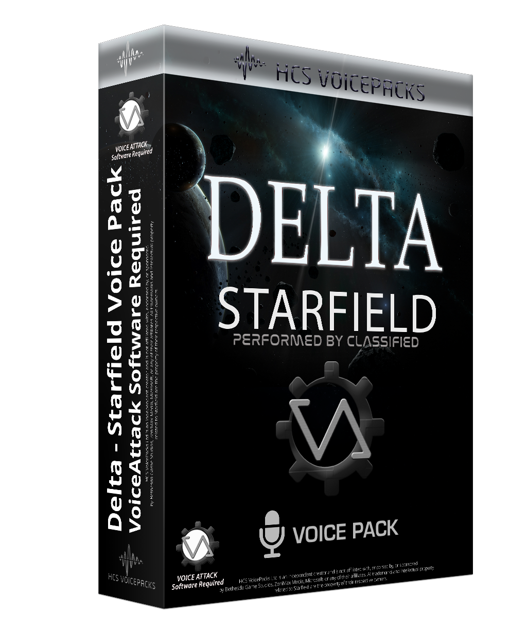 Delta Starfield voice pack cover, performed by CLASSIFIED